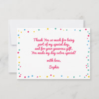 Music instruments kids birthday thank you