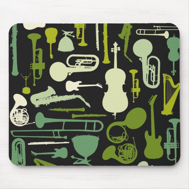 Music Instruments Mouse Pad (Front)