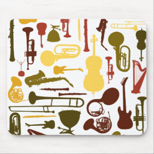 Music Instruments Mouse Pad