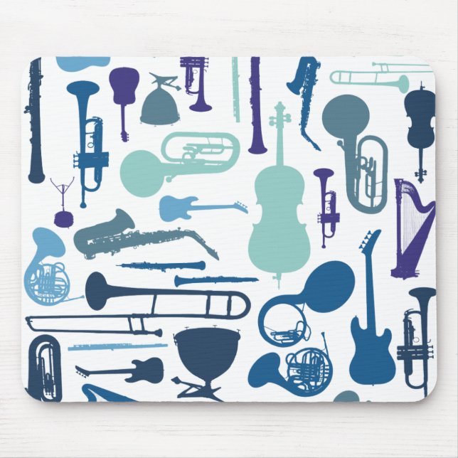 Music Instruments Mouse Pad (Front)