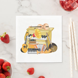 Music Instruments Napkin