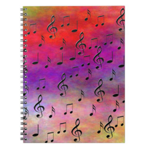 Music Instruments notes dance tunes radio keys Notebook