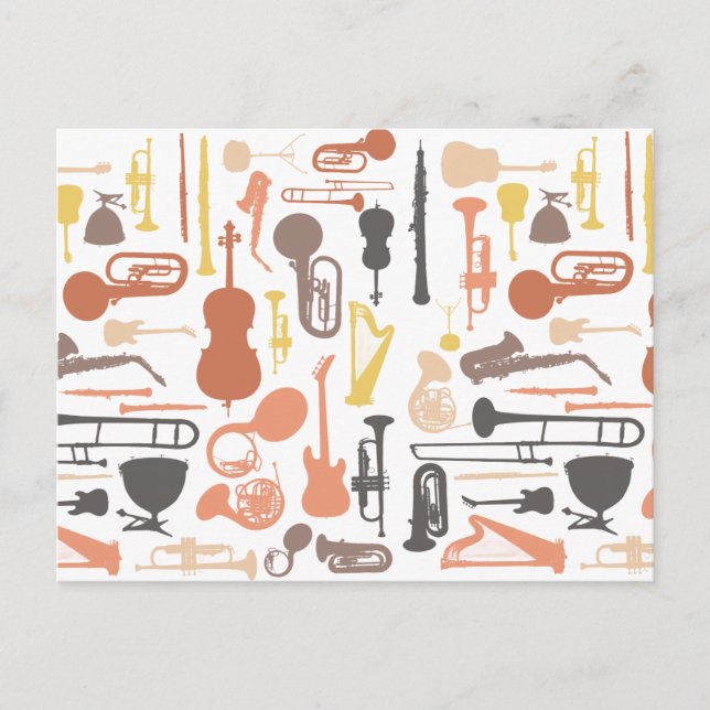 Music Instruments Postcard (Front)