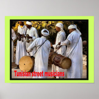 Music, instruments, Tunisian Street musicians Poster