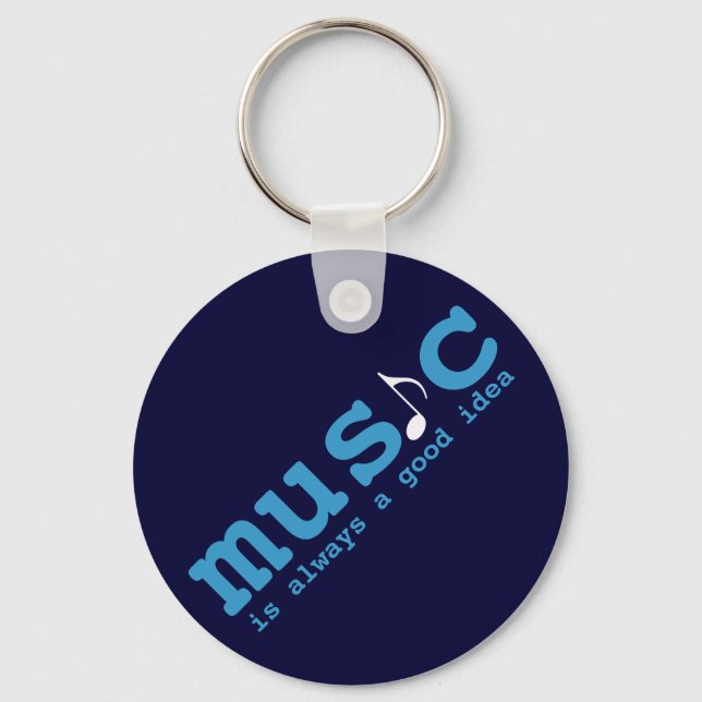 music is a good idea keychain (Front)
