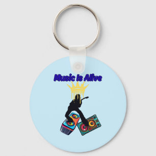 Music Is Alive Keychain