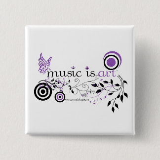 Music Is Art 2 Inch Square Button