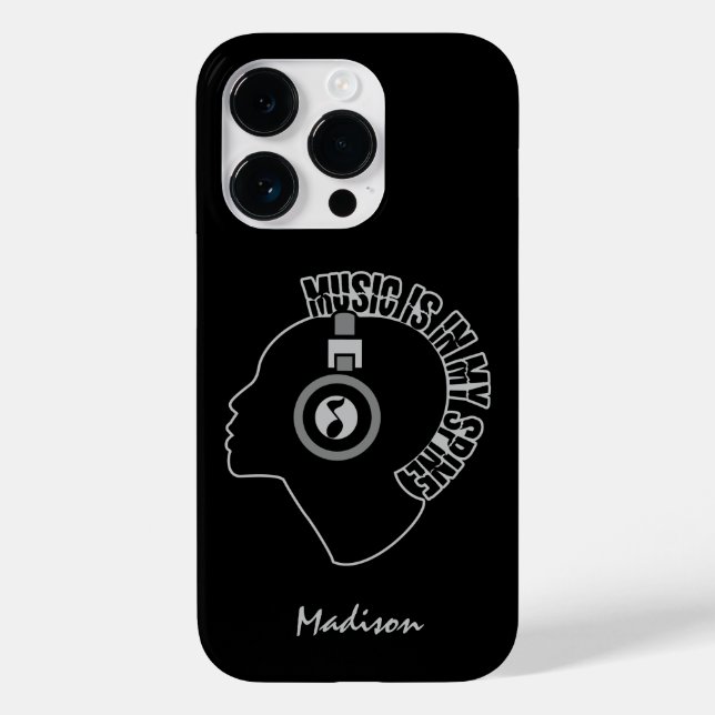 Music Is In My Spine custom name phone cases (Back)