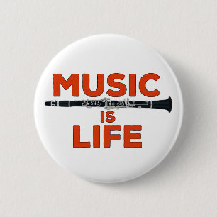 Music is Life 2 Inch Round Button