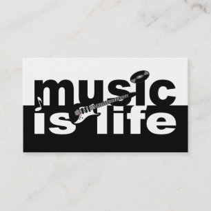Music is life business card - customize!