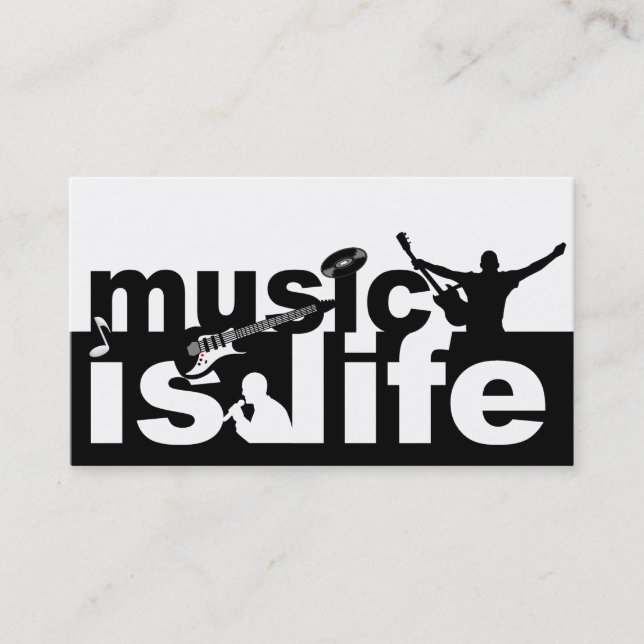 Music is life business card - customize! (Front)