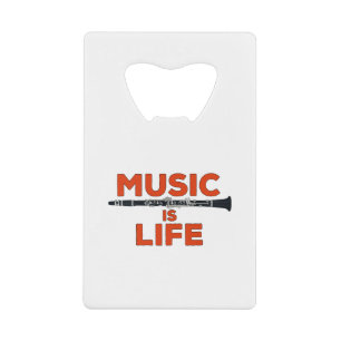 Music is Life Credit Card Bottle Opener