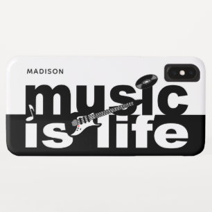 Music Is Life custom name phone cases