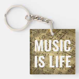 Music is Life Keychain