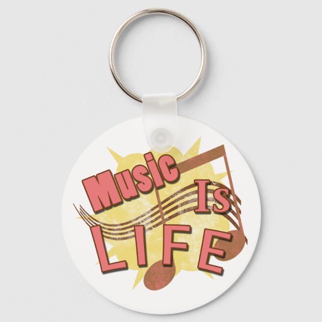 Music Is Life Keychain (Front)