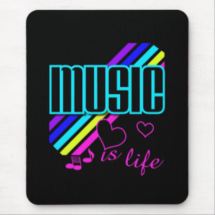 Music is life mouse pad