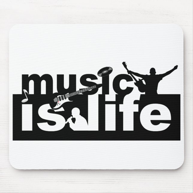 Music is life mousepad - customize! (Front)