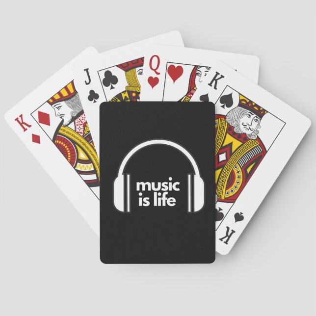 Music is Life Playing Cards (Back)