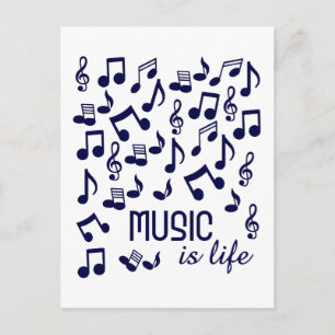 Music is Life postcard