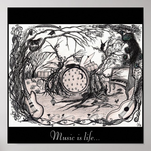 Music is life -  Poster/print Poster (Front)