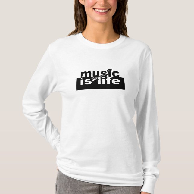 Music is Life shirt - choose style, customize (Front)