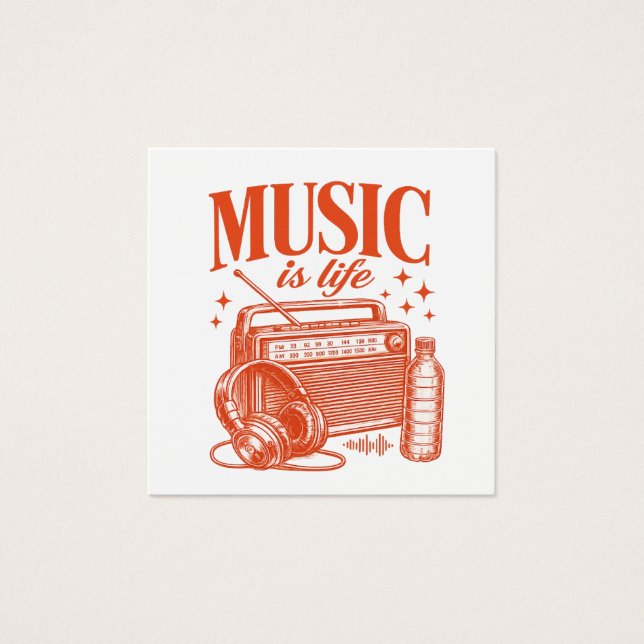 Music Is Life Vintage Design (Front)