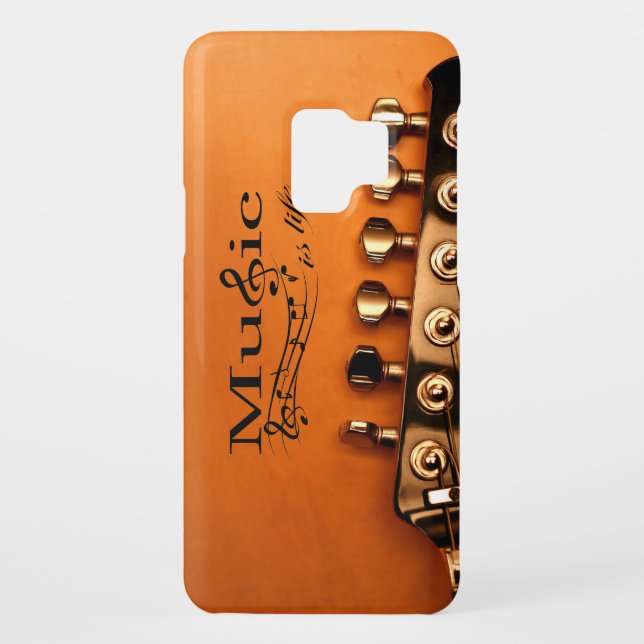 Music is Life with Guitar Machine Head Case-Mate Samsung Galaxy Case (Back)