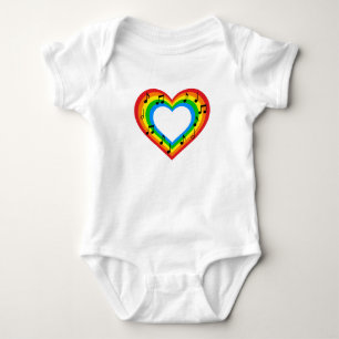 Music is Love Rainbow Heart Bodysuit