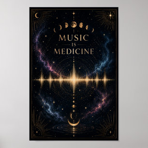 Music Is Medicine Poster   Celestial Soundwave 