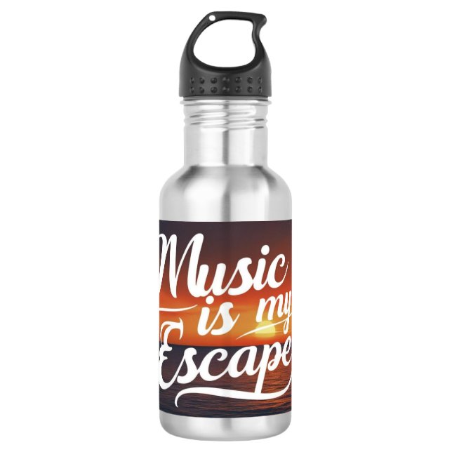 Music Is My Escape 532 Ml Water Bottle (Front)