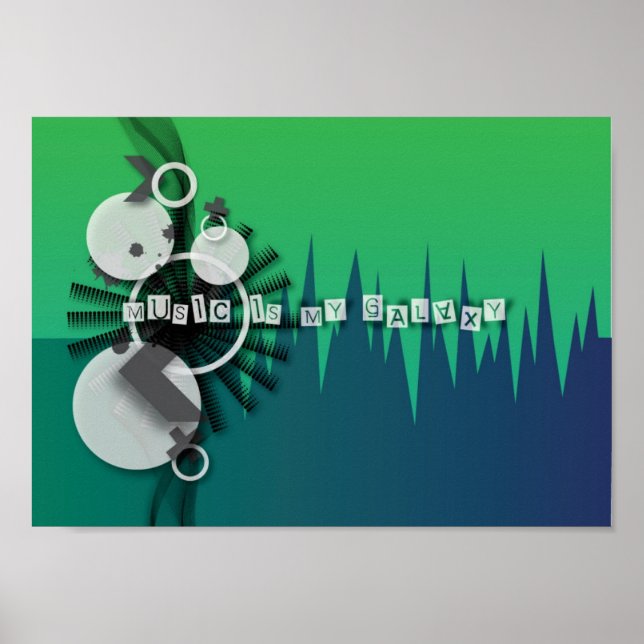 Music Is My Galaxy Poster (Front)