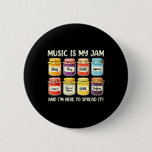 Music Is My Jam Music Lover Music Teacher Back To 2 Inch Round Button