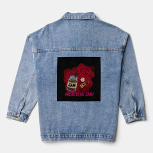 Music Is My Jam Purple Denim Jacket