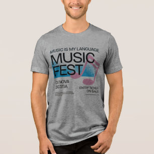 Music Is My Language T.Shirt Tri-Blend Shirt