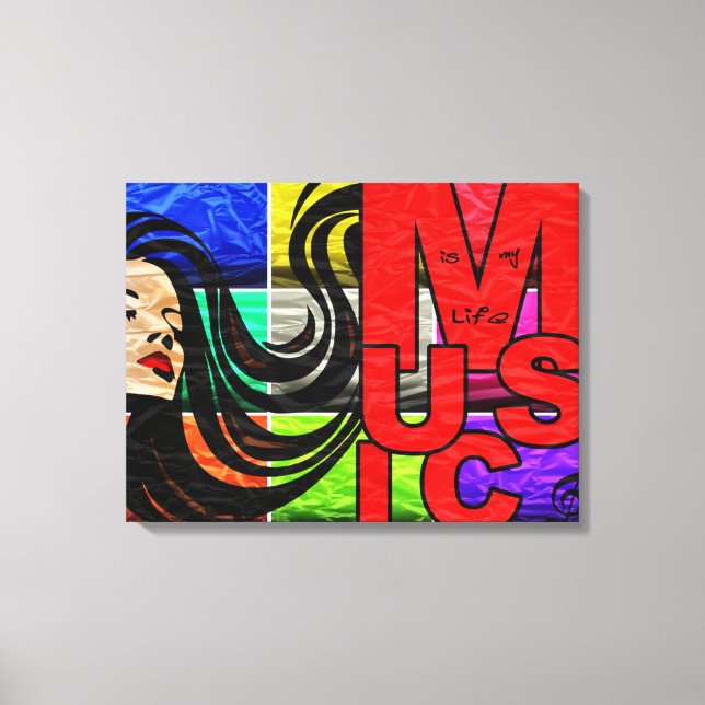 Music Is My Life Canvas Print (Front)