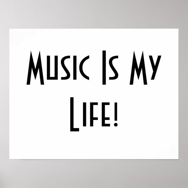 Music Is My Life In White II Poster (Front)