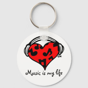 Music is my life-Keychain Keychain