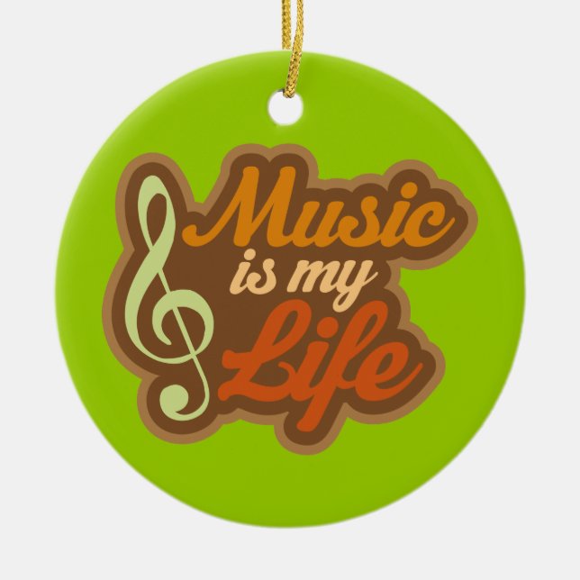 Music Is My Life Ornament Christmas Gift (Front)