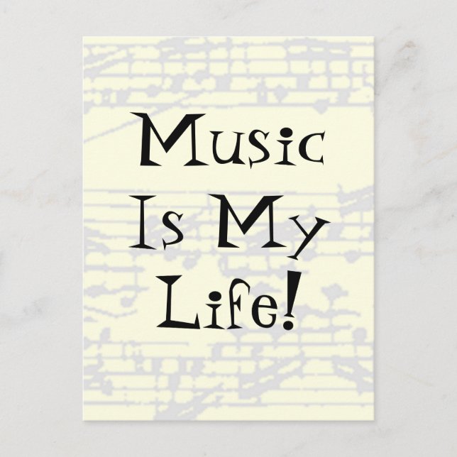 Music Is My Life Postcard (Front)