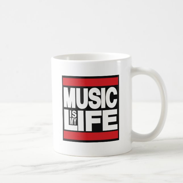 Music is my life Red Coffee Mug (Right)