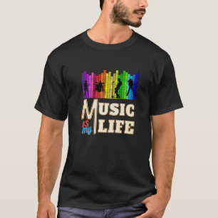Music Is My Life With Guitarist Singer Piano Playe T-Shirt