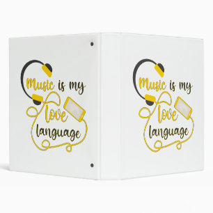 Music is my love language romantic phrase binder