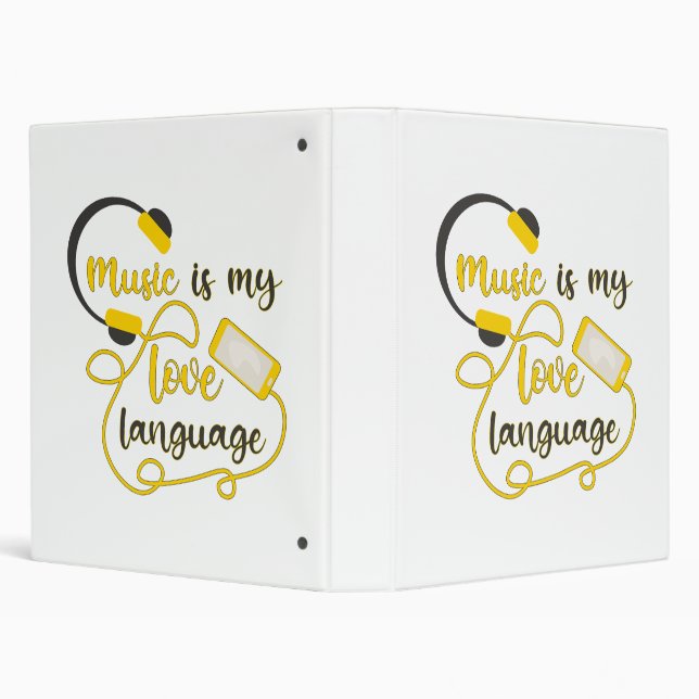 Music is my love language romantic phrase binder (Background)