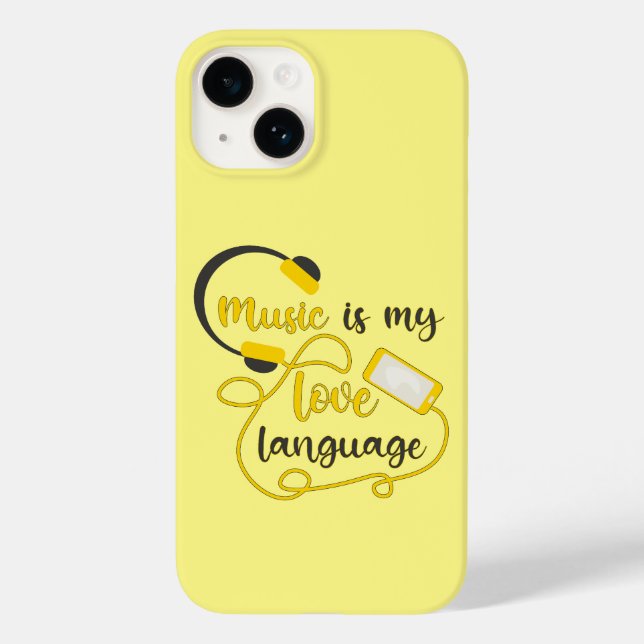 Music is my love language romantic phrase Case-Mate iPhone case (Back)