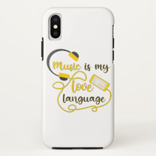 Music is my love language romantic phrase Case-Mate iPhone case