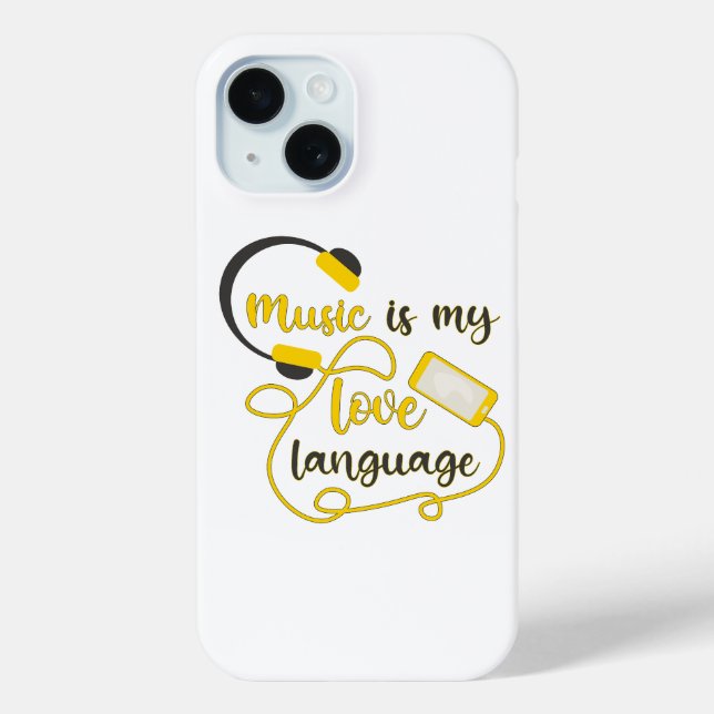 Music is my love language romantic phrase Case-Mate iPhone case (Back)