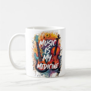 Music is my medicine coffee mug