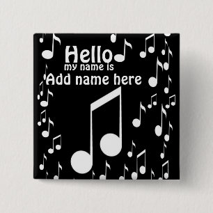Music is my name_ 2 inch square button