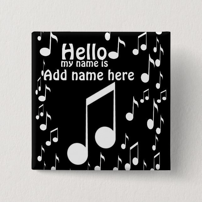 Music is my name_ 2 inch square button (Front)