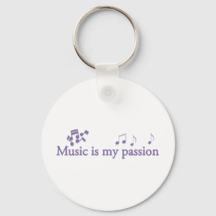 Music is my passion keychain